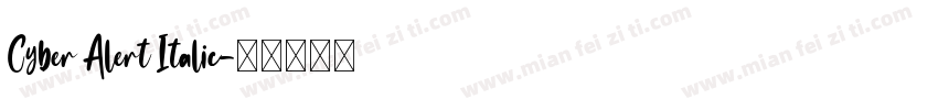 Cyber Alert Italic字体转换
